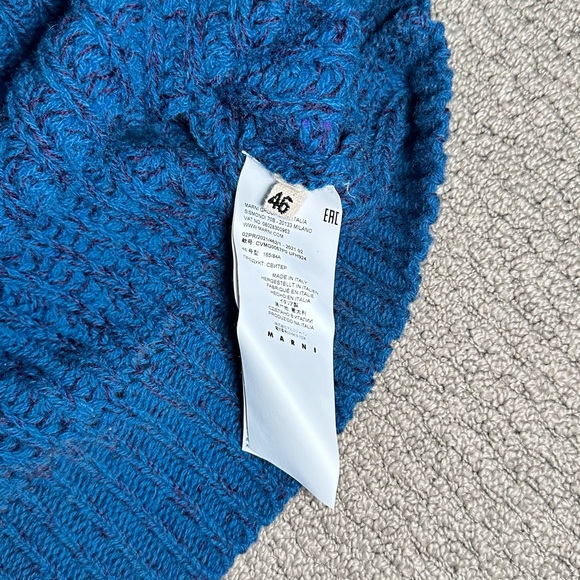 Marni Blue Rib-Knitted Sweater with Purple Ombré Effect - Picture 7 of 8